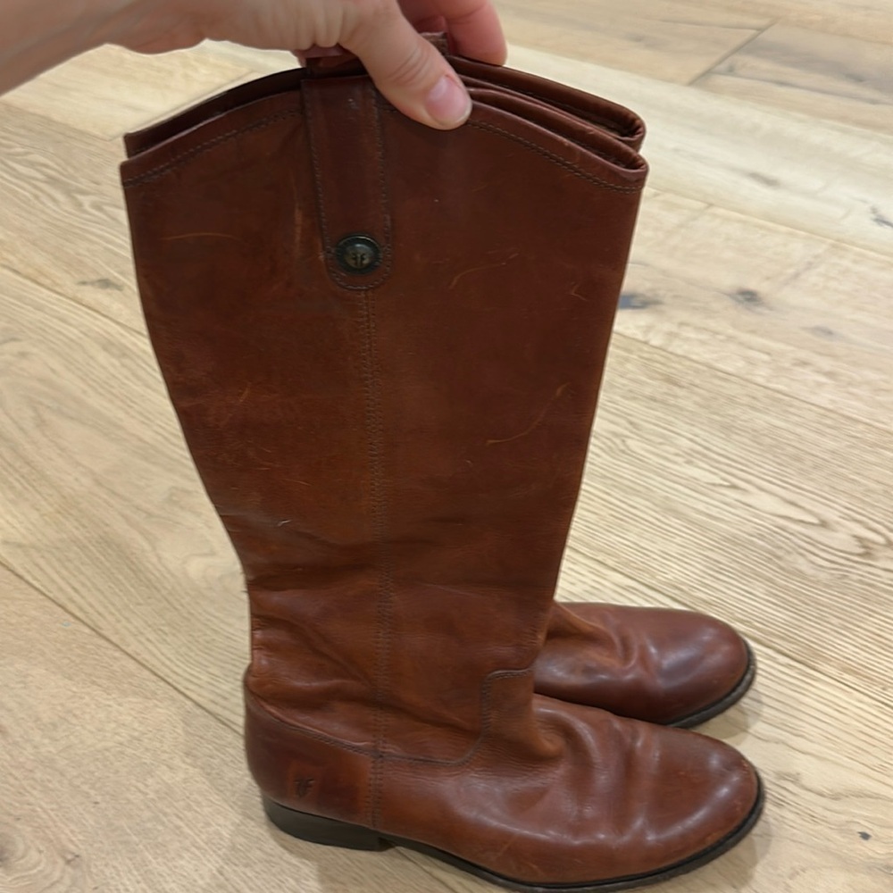 Frye leather boots 8.5 women’s brown